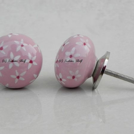 Pink Tiny Flower Knob (1)